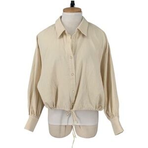 Drew/Anthropologie Button Down Cropped Top